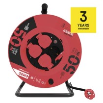 Kültéri kábeldob 50 m / 4 aljzat / fekete / gumi / 230 V / 1,5 mm2