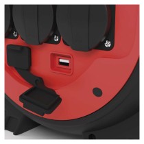 Fagyásálló kábeldob 20 m / 3 aljzat / kék / PVC / 230 V / 1,5 mm2