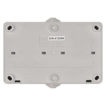 Zásuvka nástěnná dvojitá, bílá, IP44