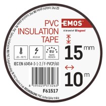 Izolační páska PVC 15mm / 10m hnědá, 10 ks