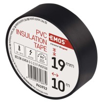 Izolační páska PVC 19mm / 10m černá, 10 ks