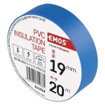 Izolační páska PVC 19mm / 20m modrá, 10 ks