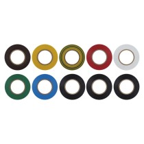 Izolačná páska PVC 19mm / 20m farebný mix, 10ks