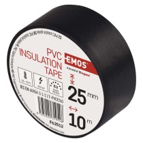 Izolační páska PVC 25mm / 10m černá, 10 ks