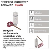 Termostat przylgowy, czujnik, kapilara, P5682