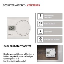 Manuális vezetékes szobatermosztát P5603R