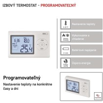 Izbový programovateľný drôtový termostat P5607