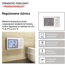Programowalny termostat pokojowy, przewodowy, P5607