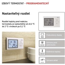 Izbový programovateľný drôtový termostat P5607