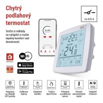Podlahový programovatelný drátový WiFi GoSmart termostat P56S01F