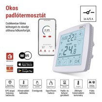 GoSmart Programozható vezetékes termosztát padlófűtéshez WiFi-vel P56S01F