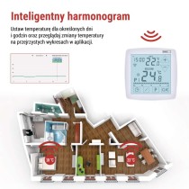 Inteligentny termostat pokojowy do ogrzewania podłogowego, GoSmart z WiFi, P56S01F