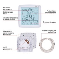 Inteligentny termostat pokojowy do ogrzewania podłogowego, GoSmart z WiFi, P56S01F