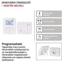 Programozható vezeték nélküli OpenTherm szobatermosztát P5611OT