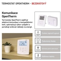 Pokojový programovatelný bezdrátový OpenTherm termostat P5611OT