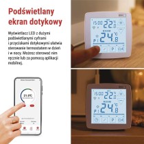 Inteligentny termostat pokojowy, bezprzewodowy, GoSmart z WiFi, P56S11