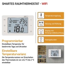 GoSmart Raumthermostat P56201 mit WiFi, programmierbar, verkabelt
