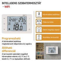 GoSmart Programozható vezetékes szobatermosztát WiFi-vel P56201 