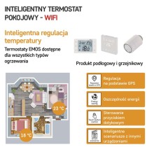 Inteligentny termostat pokojowy, przewodowy, GoSmart z WiFi, P56201