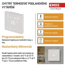 Podlahový programovatelný drátový WiFi GoSmart termostat P56201UF