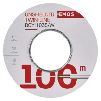 Dvojlinka netienená 2x0,35mm biela, 100m