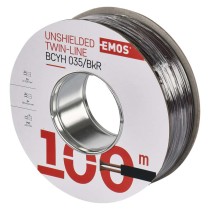 Dvojlinka netienená 2x0,35mm čierno/červená, 100m