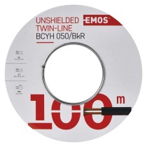 Dvojlinka netienená 2x0,50mm čierno/červená, 100m