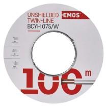 Dvojlinka netienená 2x0,75mm biela, 100m