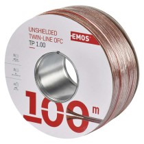 Dvojlinka netienená 2x1,0mm priehľadná, 100m