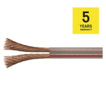 Dvojlinka netienená 2x1,0mm priehľadná, 100m