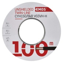 Dvojlinka netienená 2x1,5mm černo-rudá, 100m