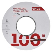 Przewód nieekranowany 2x2,50 OFC przeźroczysty, 100m