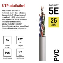 EMOS UTP kábel CAT5E PVC basic 100m