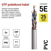 Kabel UTP CAT5E PVC BASIC 100M