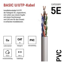 Datenkabel UTP CAT 5E PVC Basic, 100m