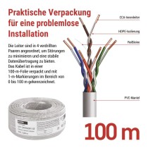 Datenkabel UTP CAT 5E PVC CCA, 100m