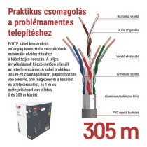 EMOS FTP kábel CAT6 305m