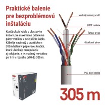 Datový kábel UTP CAT 6, 305m