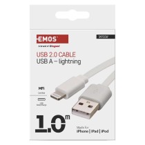Nabíjací a dátový kábel USB-A 2.0 / Lightning MFi, 1 m, biely