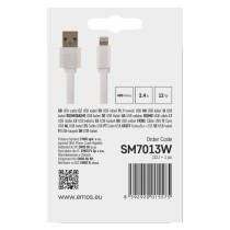 Nabíjací a dátový kábel USB-A 2.0 / Lightning MFi, 1 m, biely