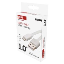 Nabíjací a dátový kábel USB-A 2.0 / Lightning MFi, 1 m, biely