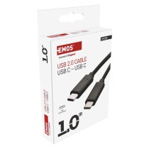 Nabíjací a dátový kábel 2.0 USB-C / USB-C, 1 m, čierny