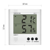 Termometr z higrometrem E8471, sonda przewodowa 