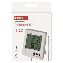 Termometr z higrometrem E8471, sonda przewodowa 