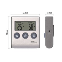 Termometr do żywności E2157, minutnik, sonda przewodowa