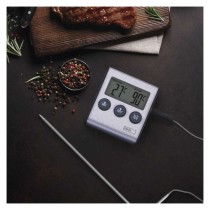 Termometr do żywności E2157, minutnik, sonda przewodowa