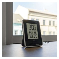 Termometr z higrometrem E0121, sonda przewodowa, budzik