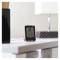 Termometr z higrometrem E0121, sonda przewodowa, budzik