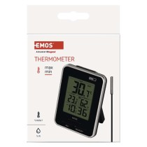 Digitālais termometrs ar mitruma mērītāju, vadu sensors, modinātājs E0121