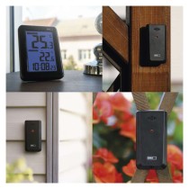 Termometr E8636, czujnik bezprzewodowy, budzik